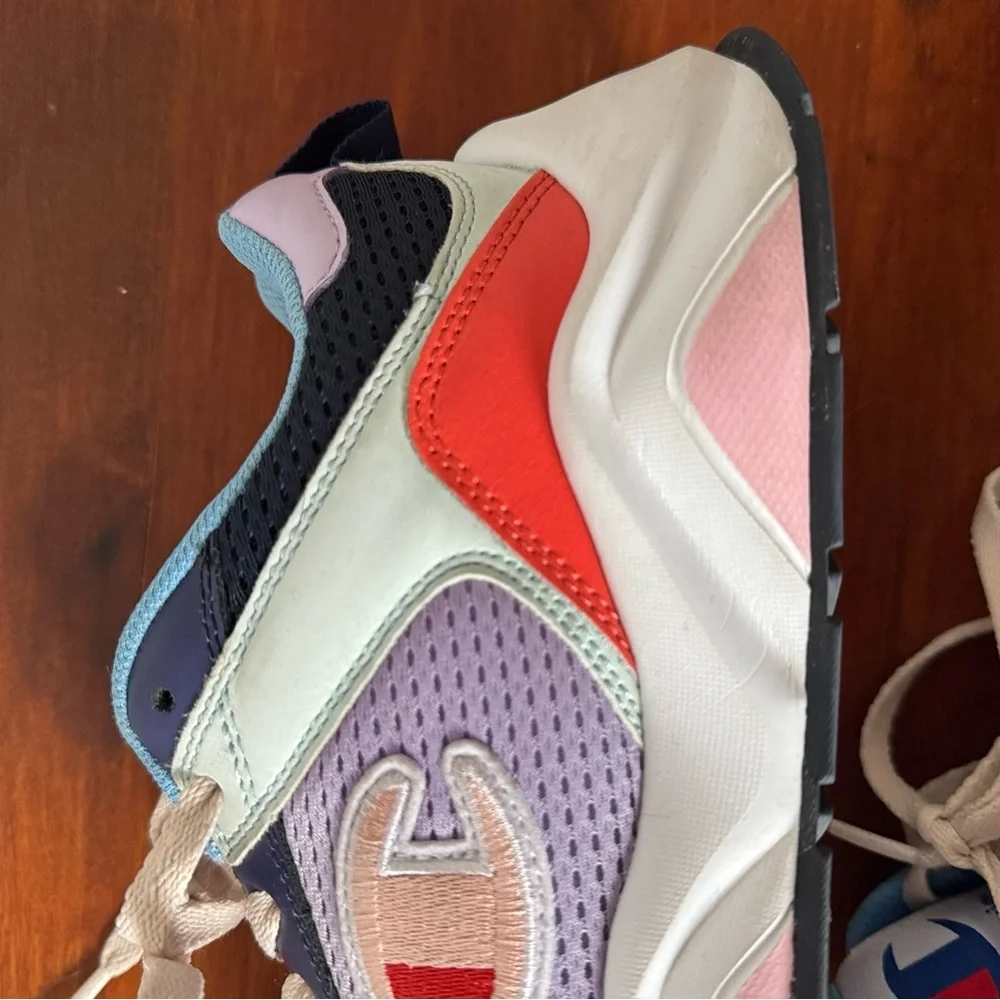 Champion Women's 93 Eighteen SP Block sneakers in the Violet Multi colorway 10